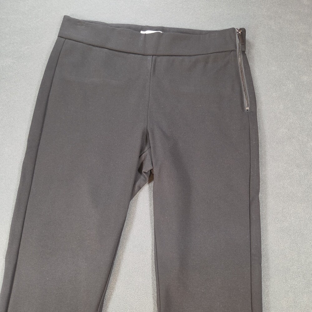 Camber & Grace Black Ponte Knit Skinny Pants Womens Sz M High Rise Side Zip